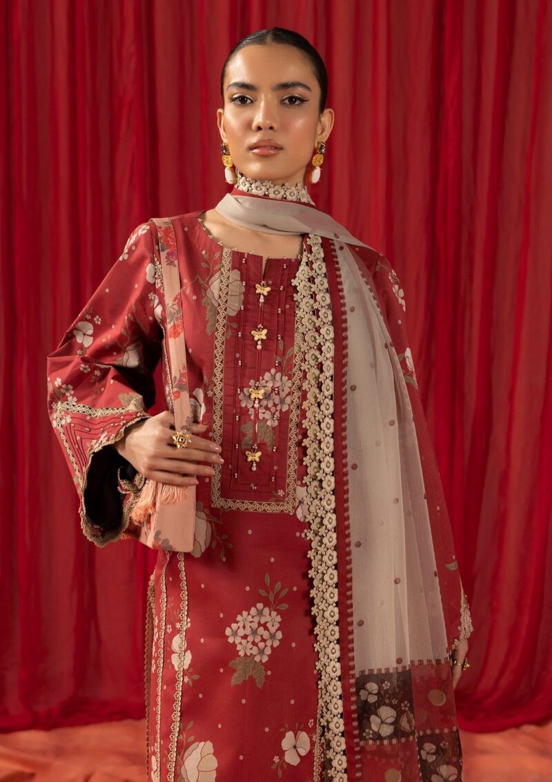 Alizeh Als24 06 Russet Sheen Lawn Collection