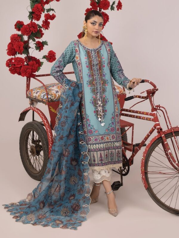 Faiza Faisal Rampa Embroidered Lawn 3pc Suit Collection 2024