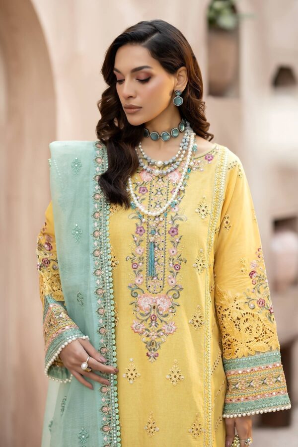 Serene Premium S.L 44 Zaira Embroidered Lawn 3pc Suit Collection 2024