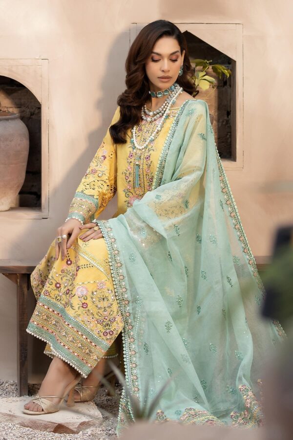 Serene Premium S.L 44 Zaira Embroidered Lawn 3pc Suit Collection 2024