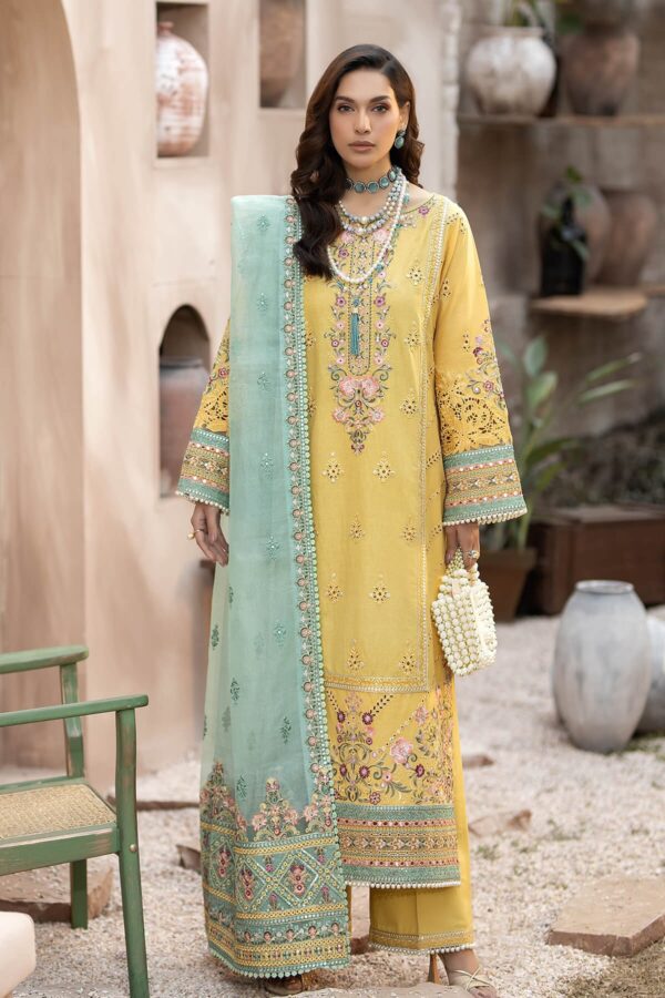 Serene Premium S.L 44 Zaira Embroidered Lawn 3pc Suit Collection 2024