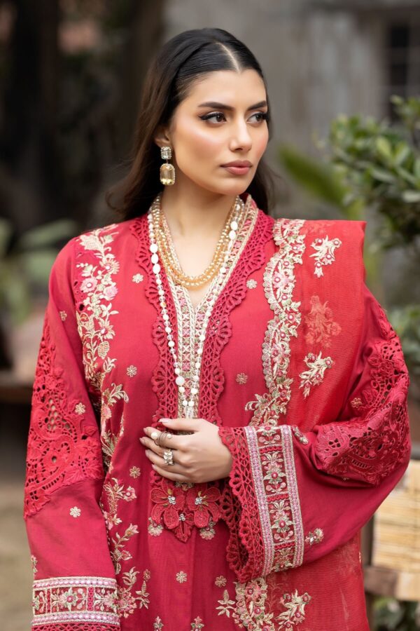 Serene Premium S.L 46 Amal Embroidered Lawn 3pc Suit Collection 2024