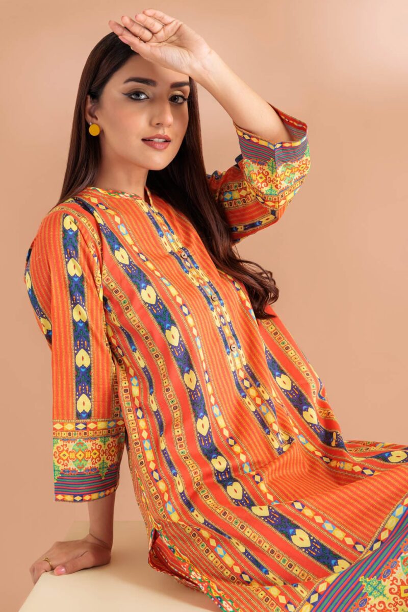 Bonanza Satrangi Orange Lawn 2 Piece Sa2242p01 Co Ord Sets