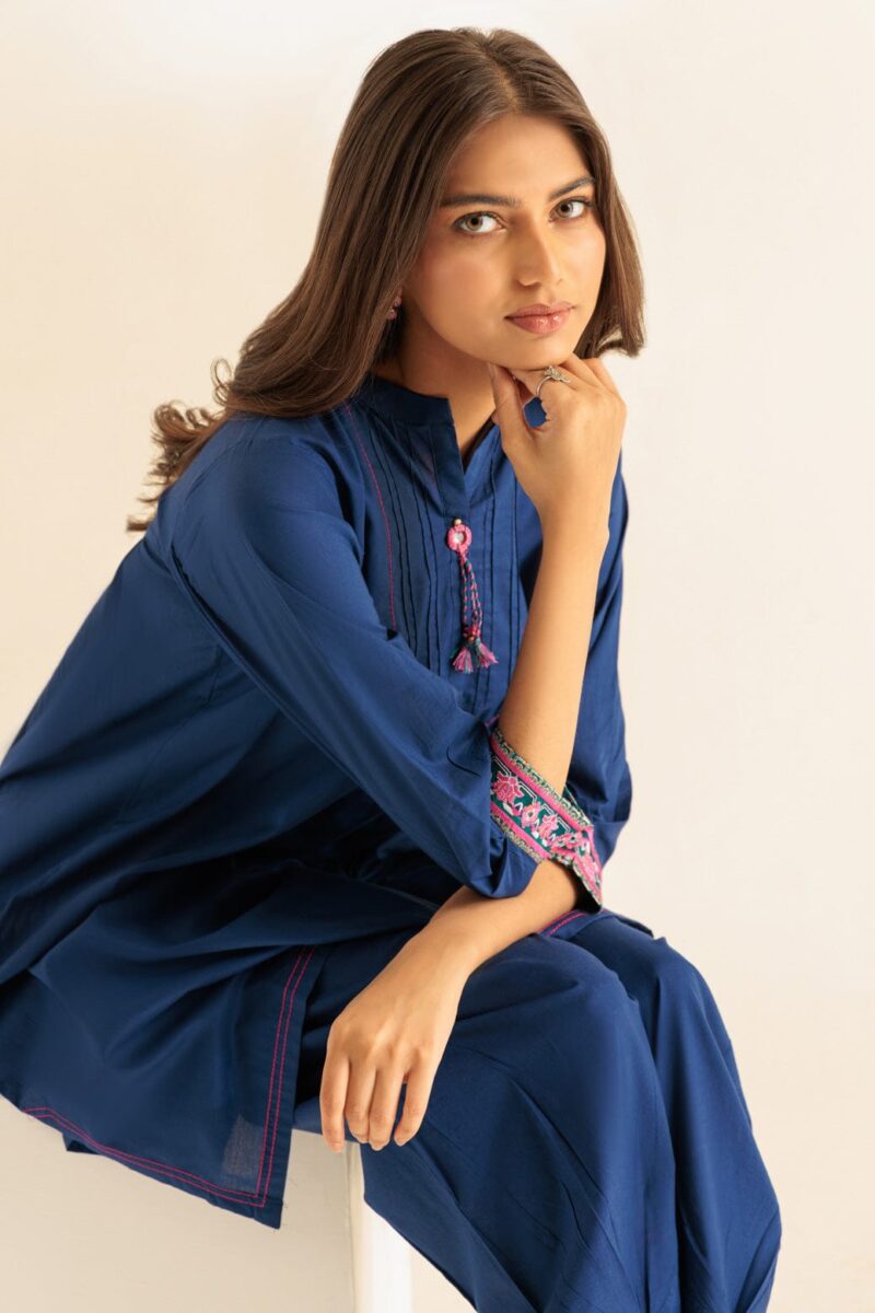 Bonanza Satrangi Blue Cambric 2 Piece Sa2242p02 Co Ord Sets