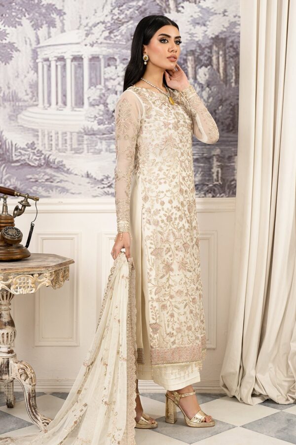 Zarif Afsanah Zaf 03 Neelam Luxury Embroidered Net 3Pc Collection 2024