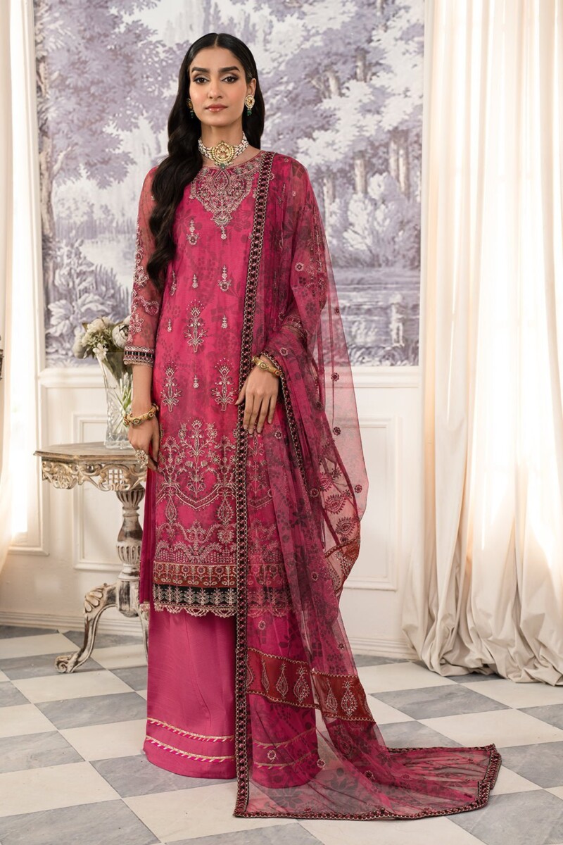 product Zarif Afsanah Zaf 05 Jhoom Luxury Embroidered Net 3pc Collection 2024