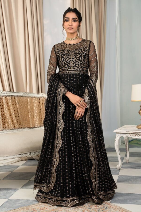 Zarif Afsanah Zaf 02 Muskaan Luxury Embroidered Net 3pc Collection 2024