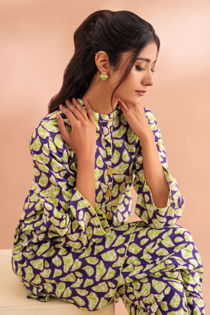 product Bonanza Satrangi Green Cambric 2 Piece Sa6242p01 Co Ord Sets