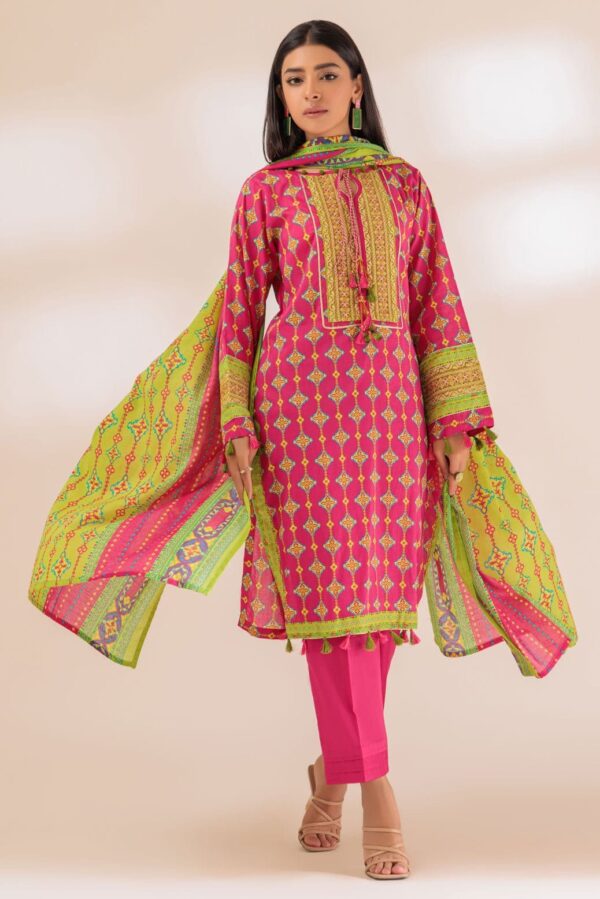 Bonanza Satrangi Hot Pink Lawn 3 Piece Sas233p53 Summer Collection 24