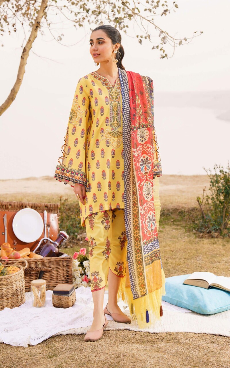 product Asifa Nabeel Digital Printed Lawn Sonnet-U141m004 3 Piece Suit Cultural Outfit 2024