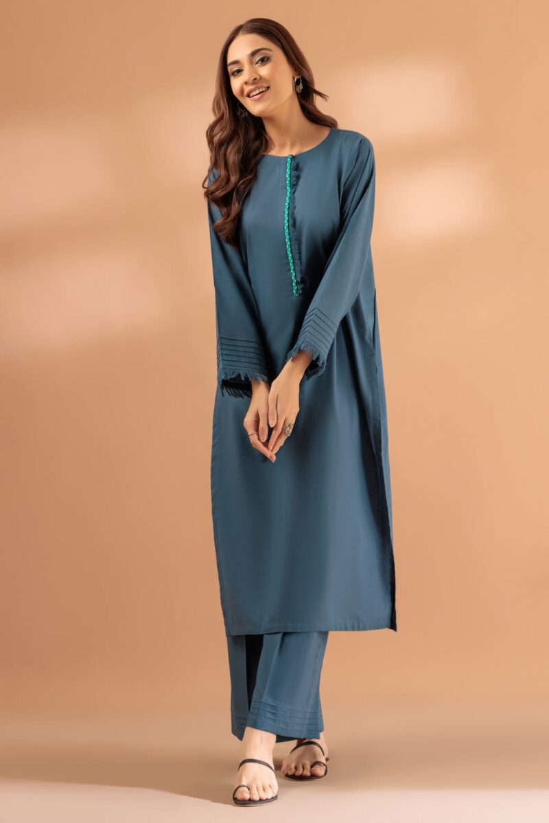 Bonanza Satrangi Teal Cambric 2 Piece Ss1242p05 Co Ord Sets