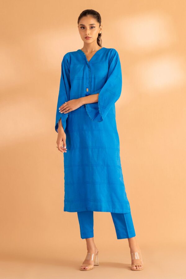 Bonanza Satrangi Blue Jacquard 2 Piece Ss1242P06 Co Ord Sets