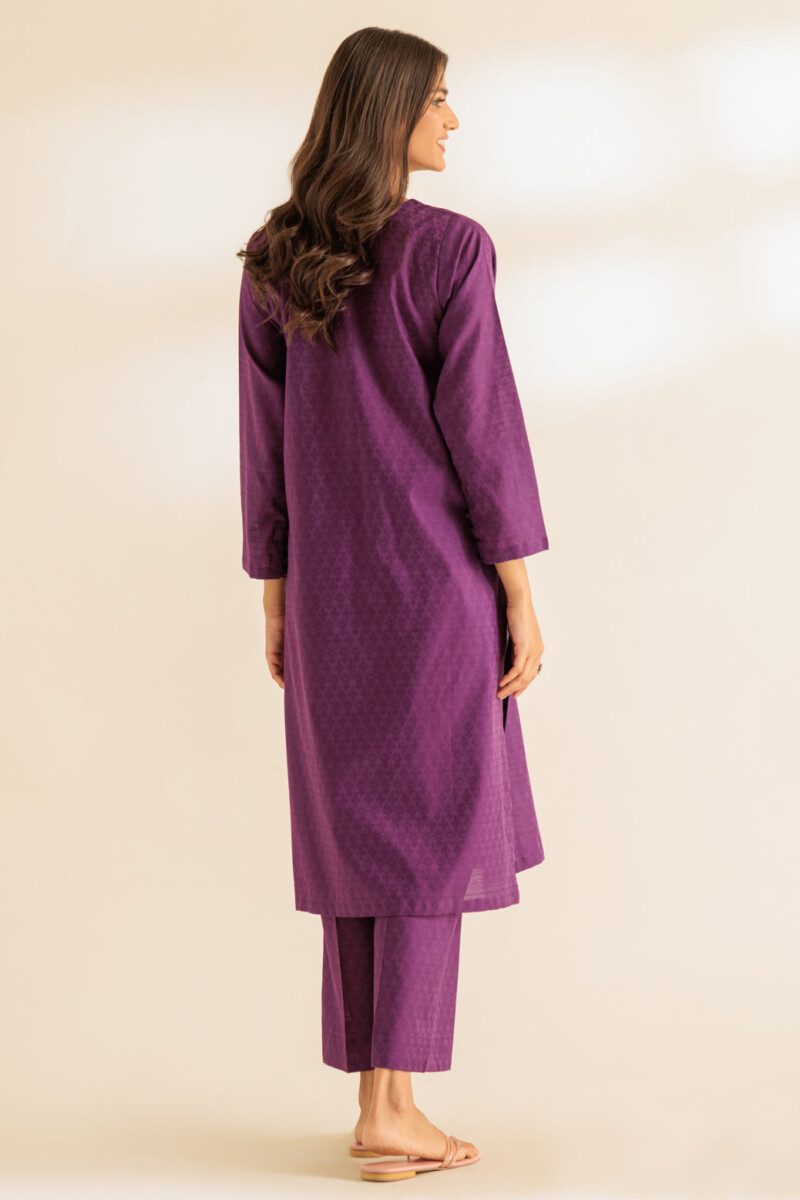 product Bonanza Satrangi Purple Jacquard 2 Piece Ss2242p44 Co Ord Sets