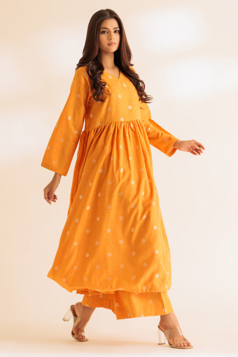 product Bonanza Satrangi Orange Angrakha 2 Piece Ss2242p46 Co Ord Sets