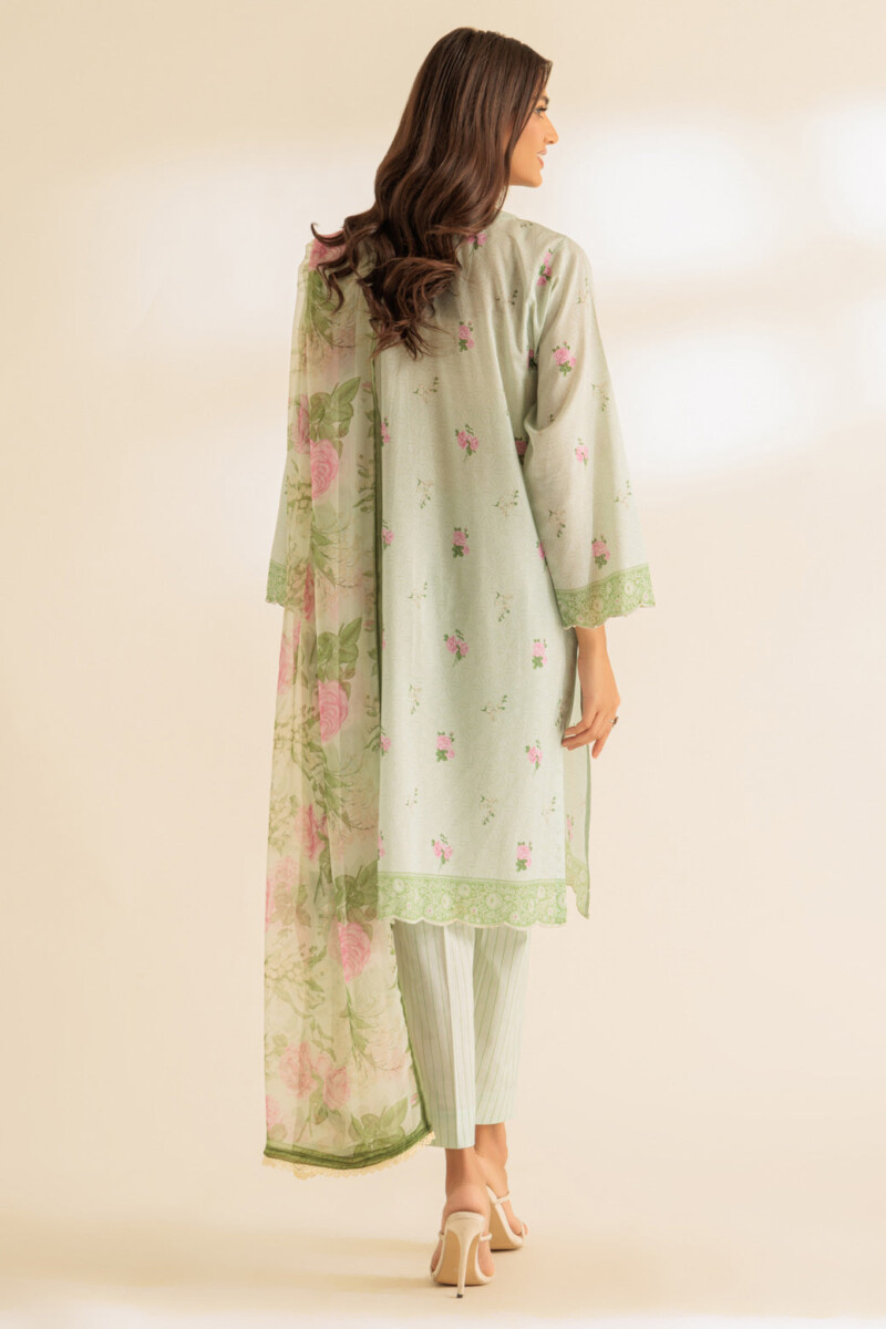 product Bonanza Satrangi L Green Lawn 3 Piece Ss2243p105 Summer Collection 24