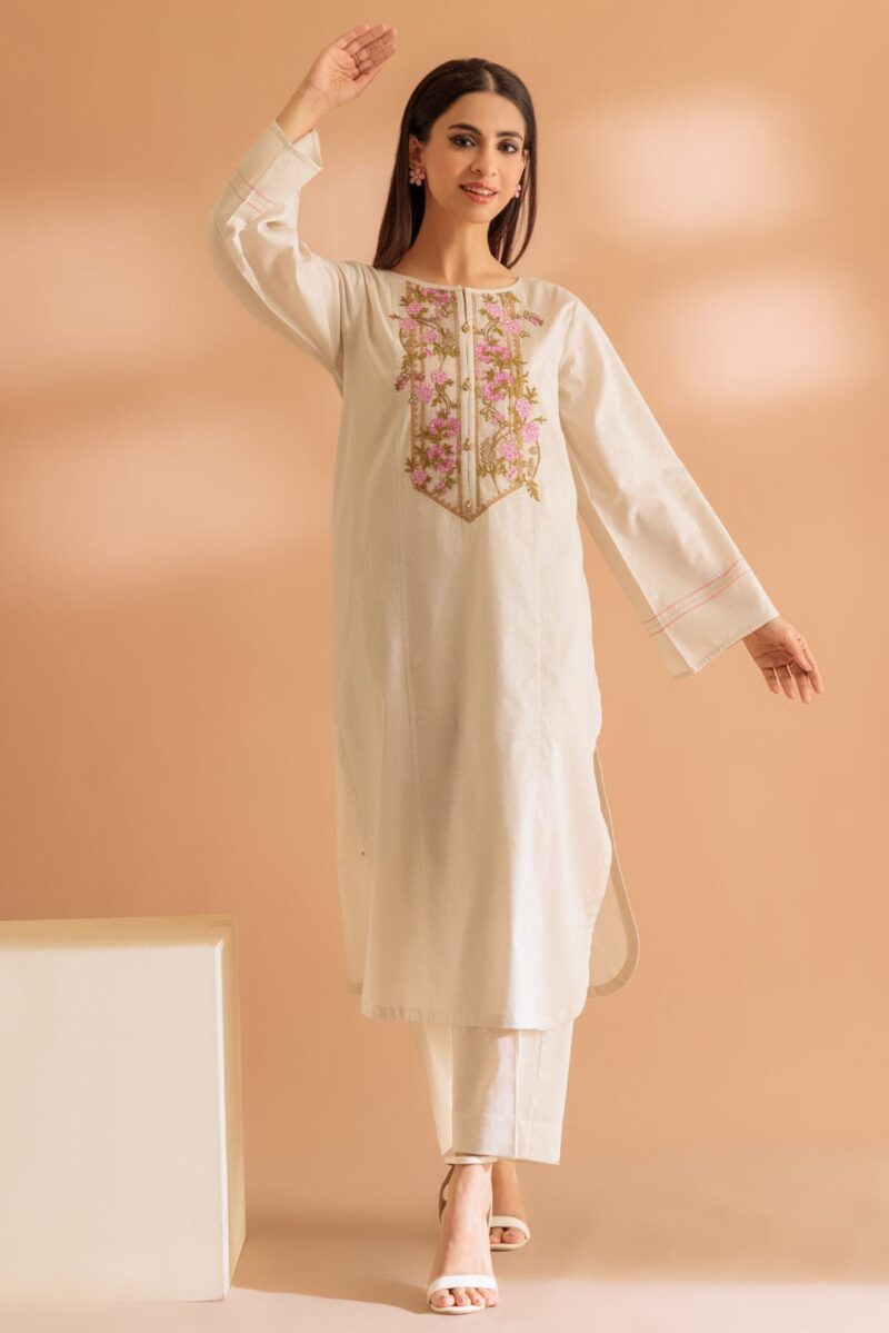 Bonanza Satrangi O White Cambric 2 Piece Ss5242p05 Co Ord Sets