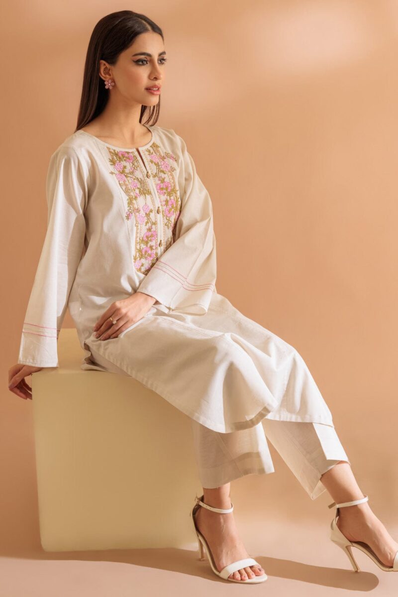 Bonanza Satrangi O White Cambric 2 Piece Ss5242p05 Co Ord Sets