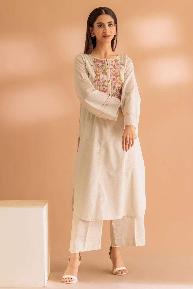 Bonanza Satrangi O White Cambric 2 Piece Ss5242p05 Co Ord Sets