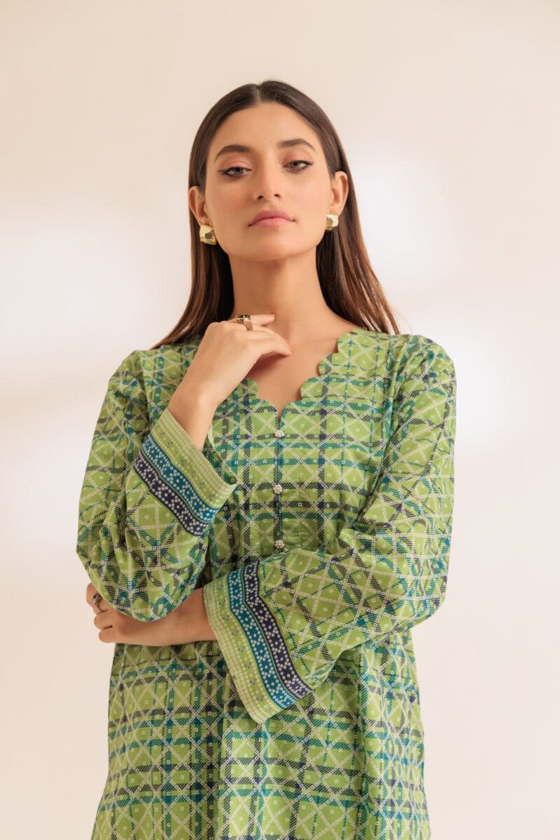 Bonanza Satrangi Green Lawn 2 Piece Ss5242p11 Co Ord Sets