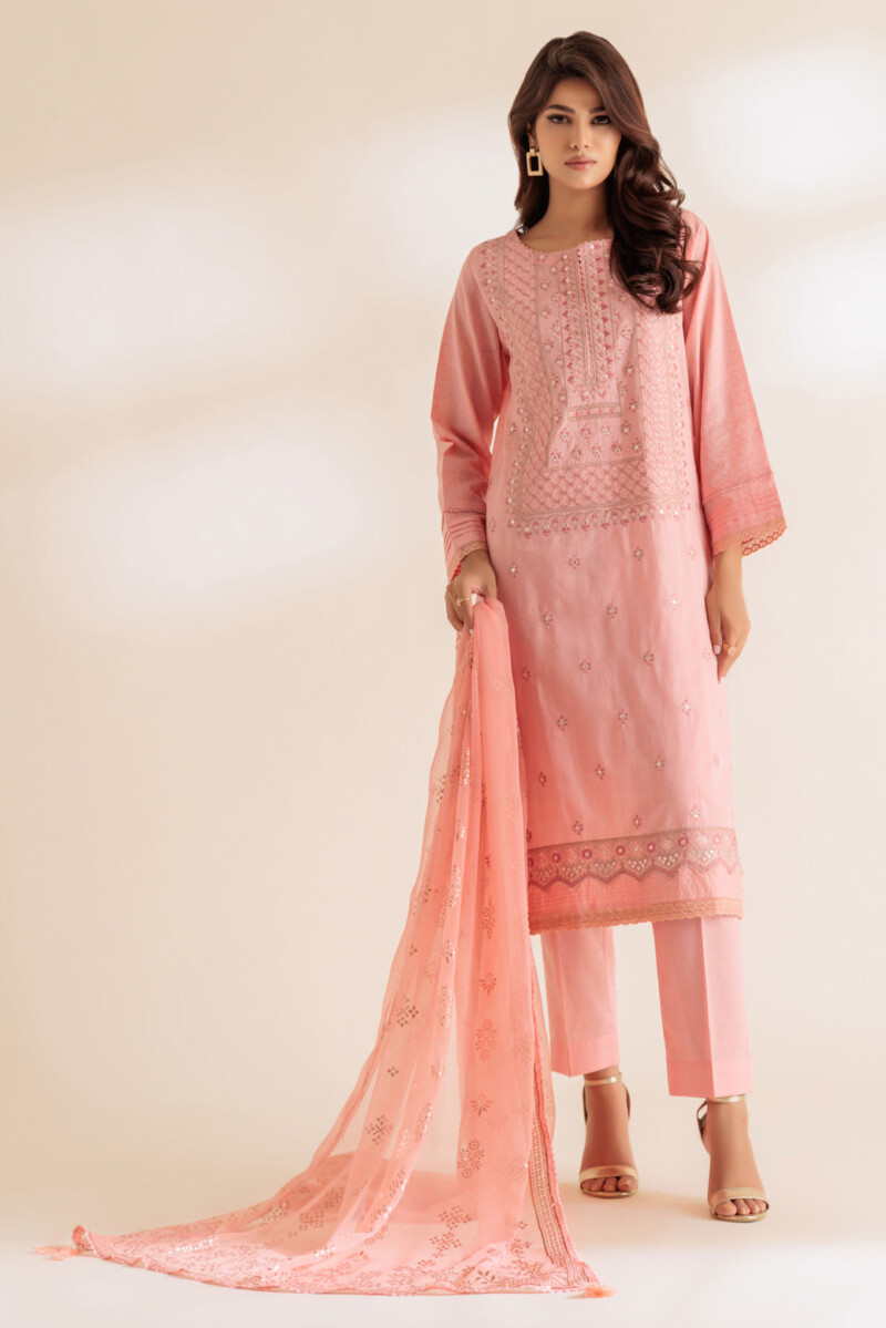 product Bonanza Satrangi Pink Jacquard 3 Piece Ss5243p37 Festive Pret 2024