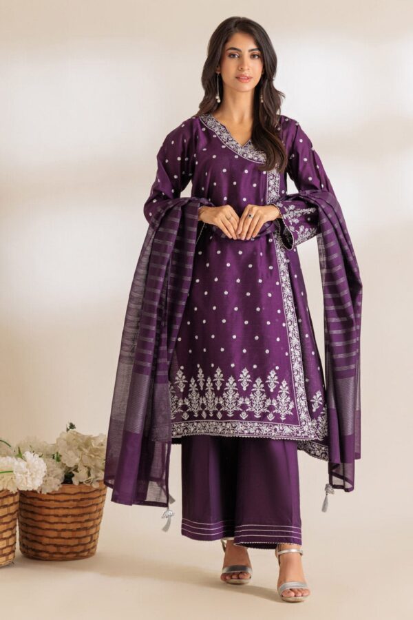 Bonanza Satrangi Purple Dyed 3 Piece Ss5243P42 Festive Pret 2024