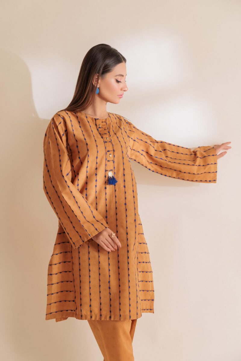 Bonanza Satrangi Mustard Cambric 2 Piece Ss6242p21 Co Ord Sets