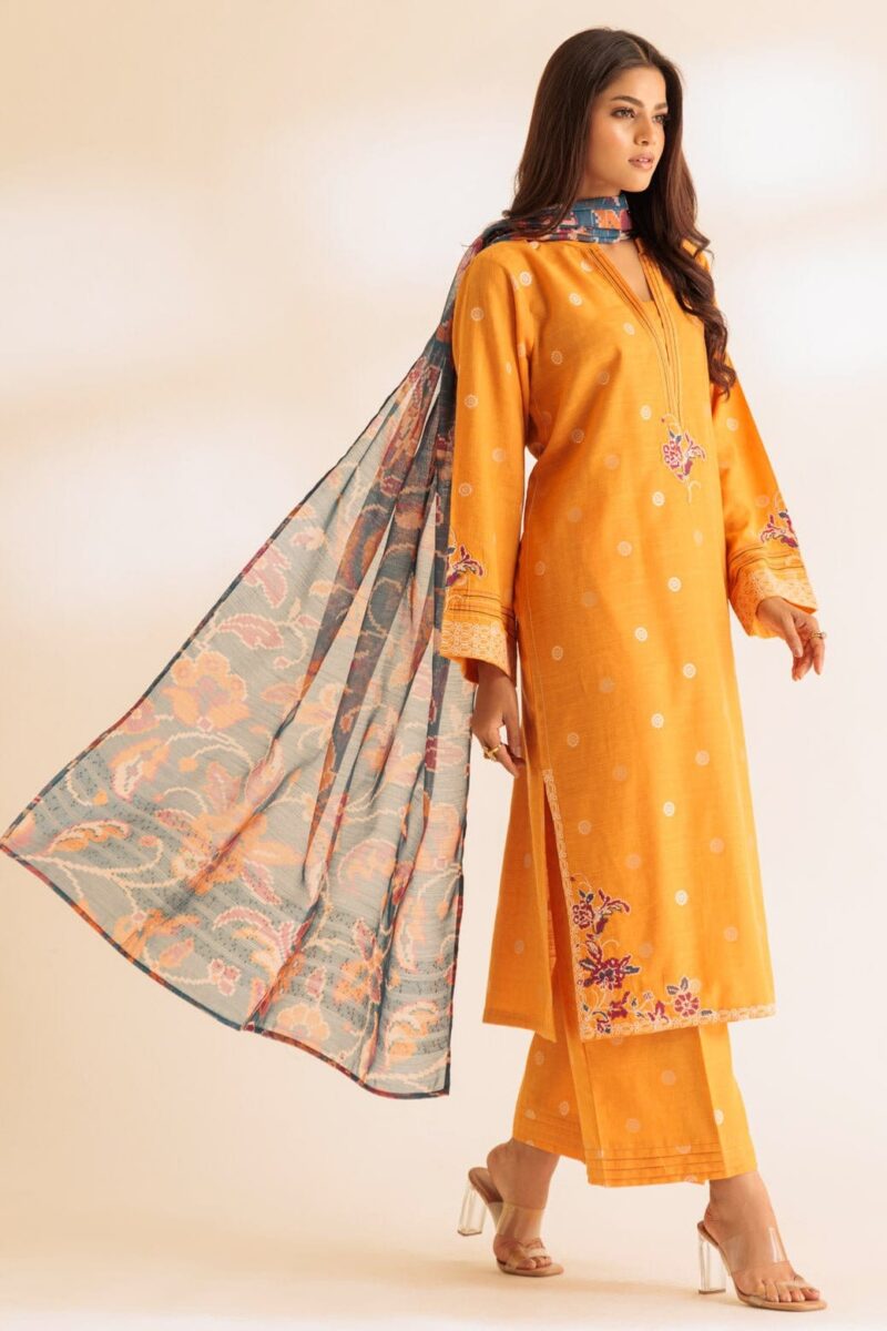 Bonanza Satrangi Yellow Jacquard 3 Piece Ss6243p04 Summer Collection 24