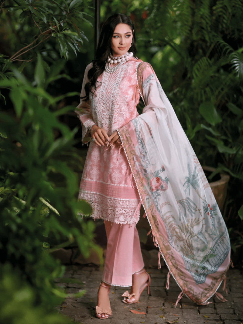 Gul Ahmed Ssm-42001 Premium Embroidered Lawn Collection 2024