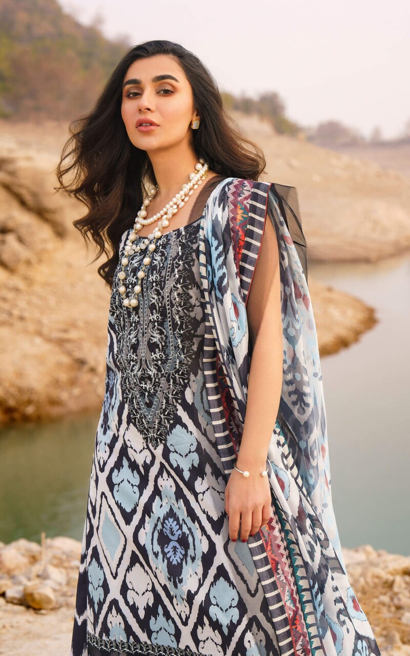 product Asifa Nabeel Digital Printed Lawn Starlete-U141m008 3 Piece Suit Cultural Outfit 2024