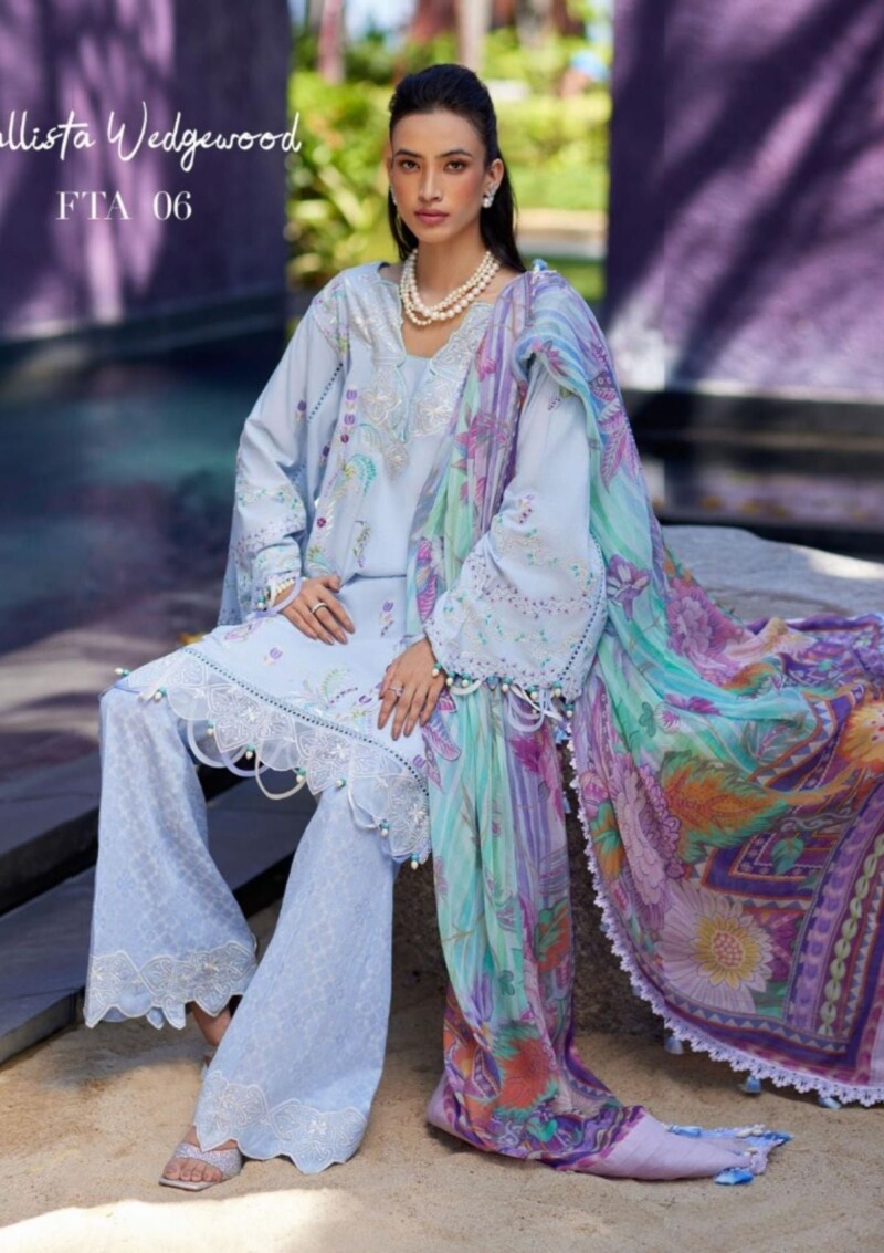 product Farah Talib Aziz Suay Callista Wedgewood Fta-06 Lawn Collection 24