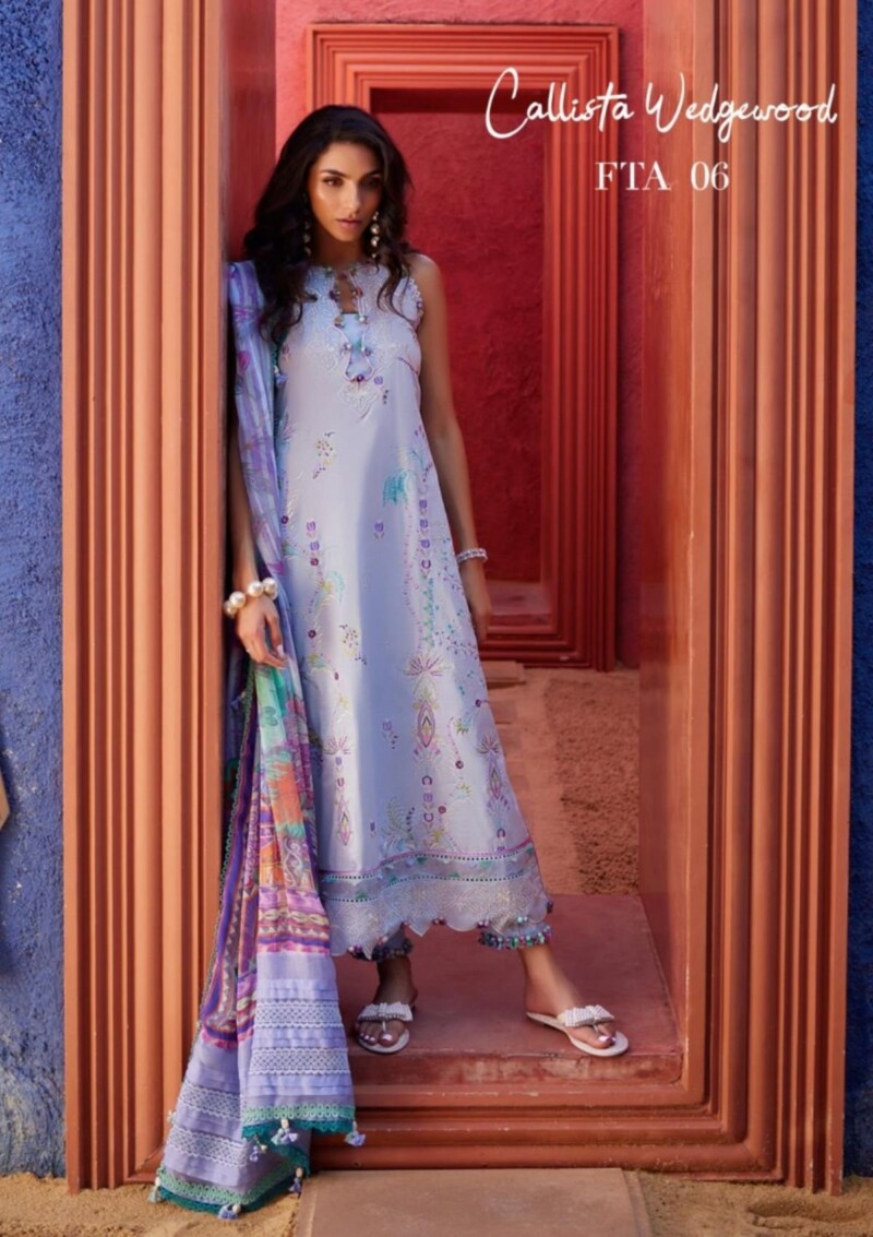 product Farah Talib Aziz Suay Callista Wedgewood Fta-06 Lawn Collection 24