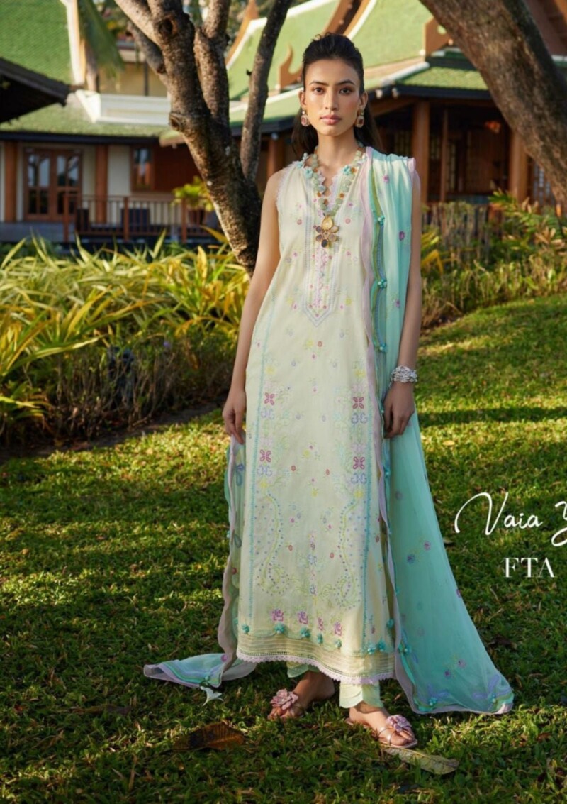 product Farah Talib Aziz Suay Vaia Yellow Fta-12 Lawn Collection 24