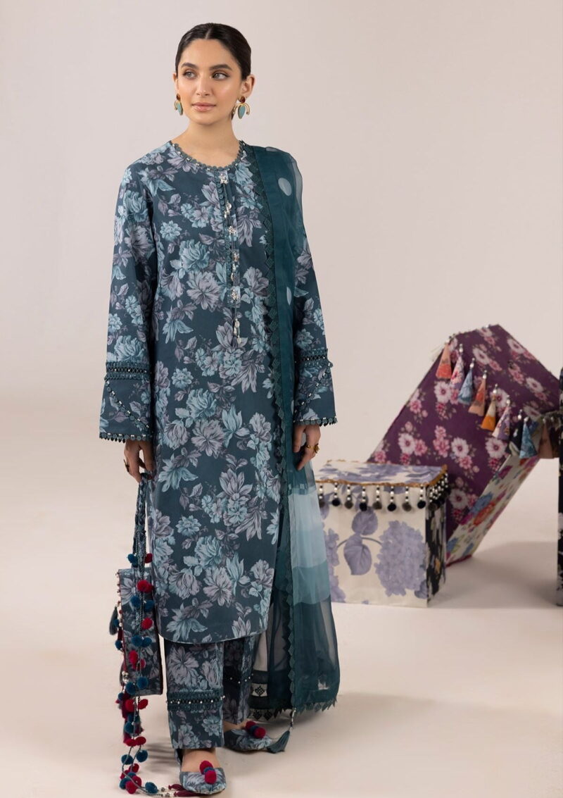 Alizeh Als24 07 Sea Mist Sheen Lawn Collection