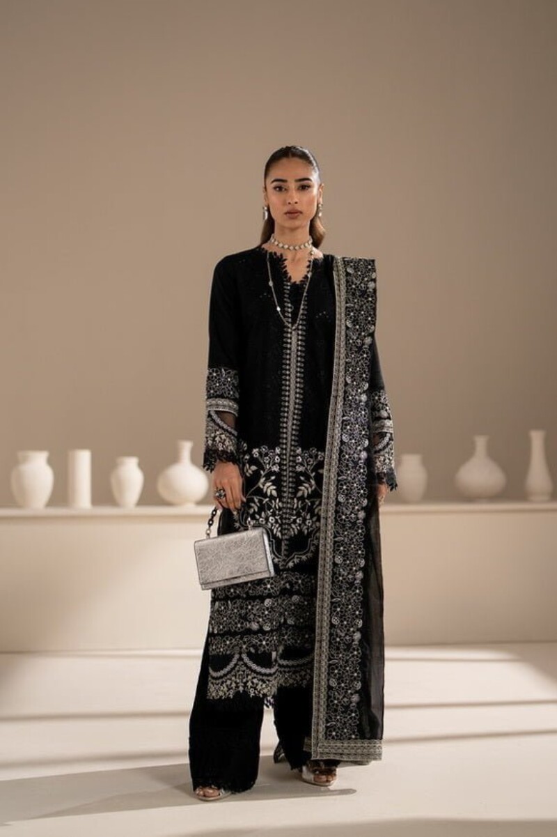 Azzal Siyah Lawn 3pc Suit Collection 2024