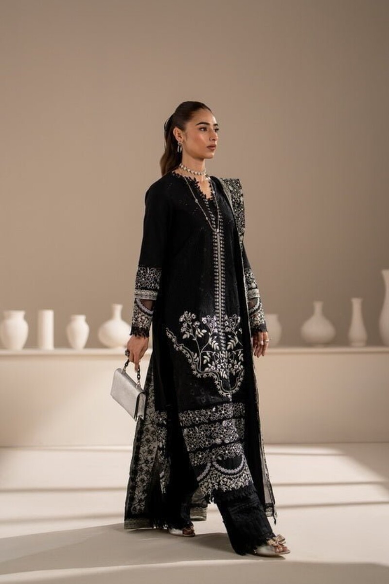 Azzal Siyah Lawn 3pc Suit Collection 2024