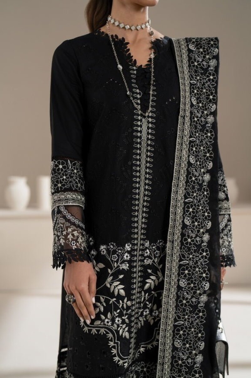 Azzal Siyah Lawn 3pc Suit Collection 2024