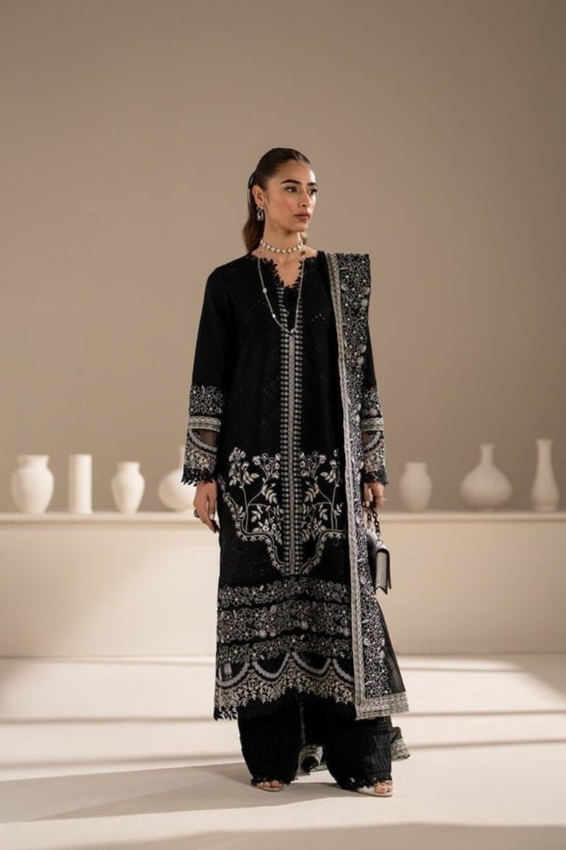 Azzal Siyah Lawn 3pc Suit Collection 2024