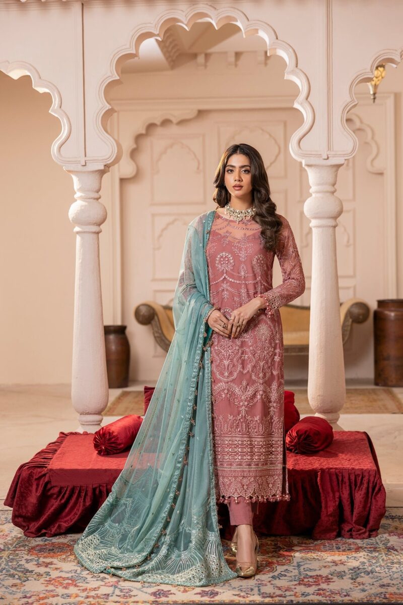 House Of Nawab Gulmira D-02 Tala Nawab Gulmira Embroidered Net Collection 2024