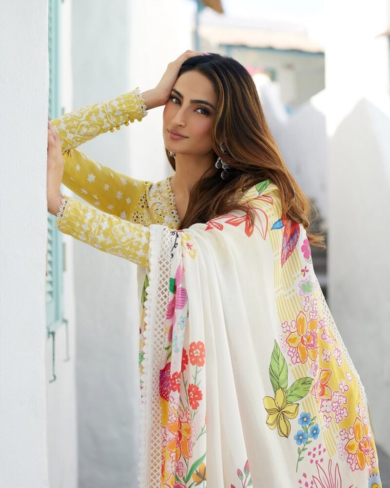 Faiza Saqlain Talin Embroidered Lawn 3pc Suit Collection 2024