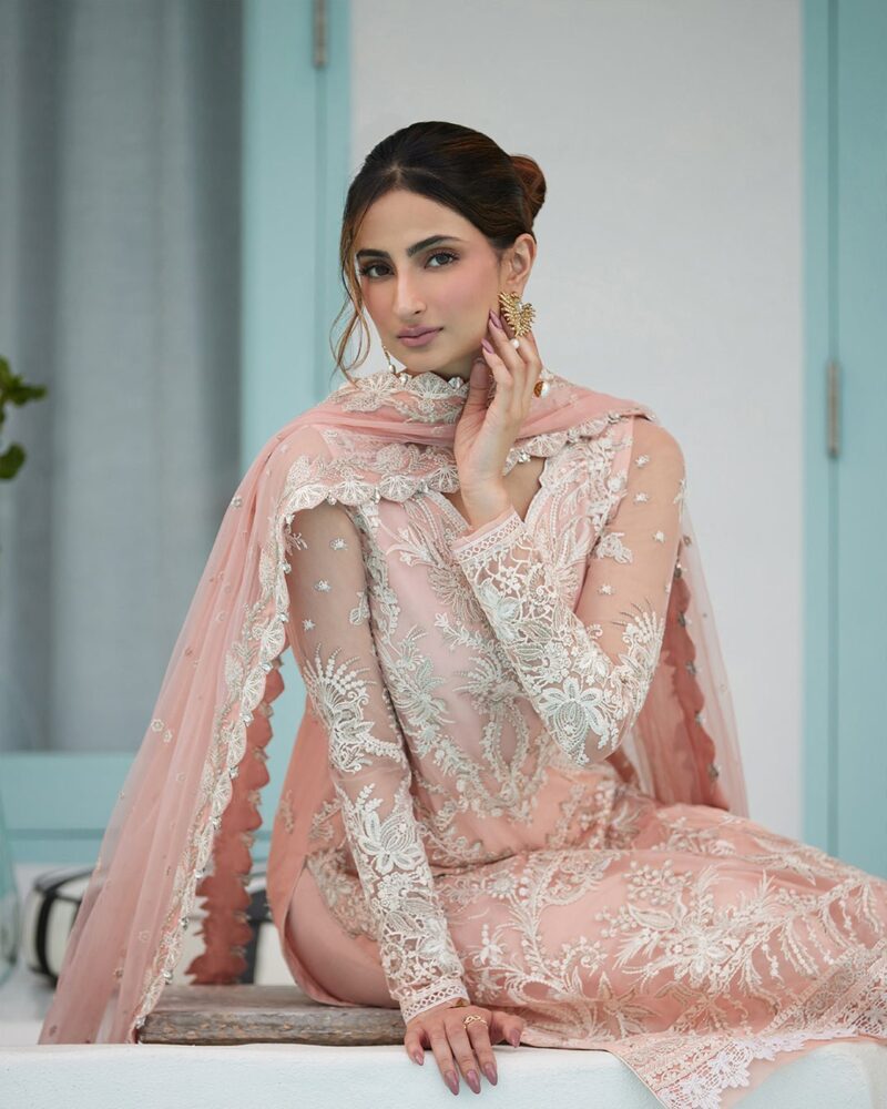 Faiza Saqlain Valetta Embroidered Net 3pc Suit Collection 2024