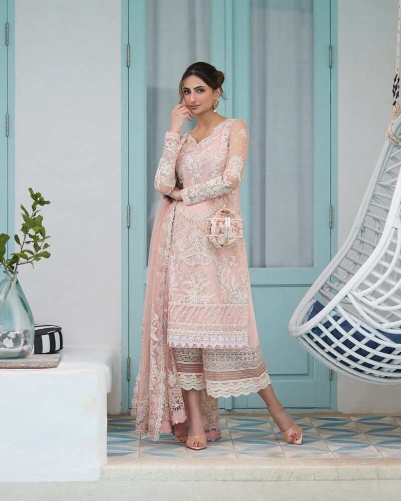 Faiza Saqlain Valetta Embroidered Net 3pc Suit Collection 2024