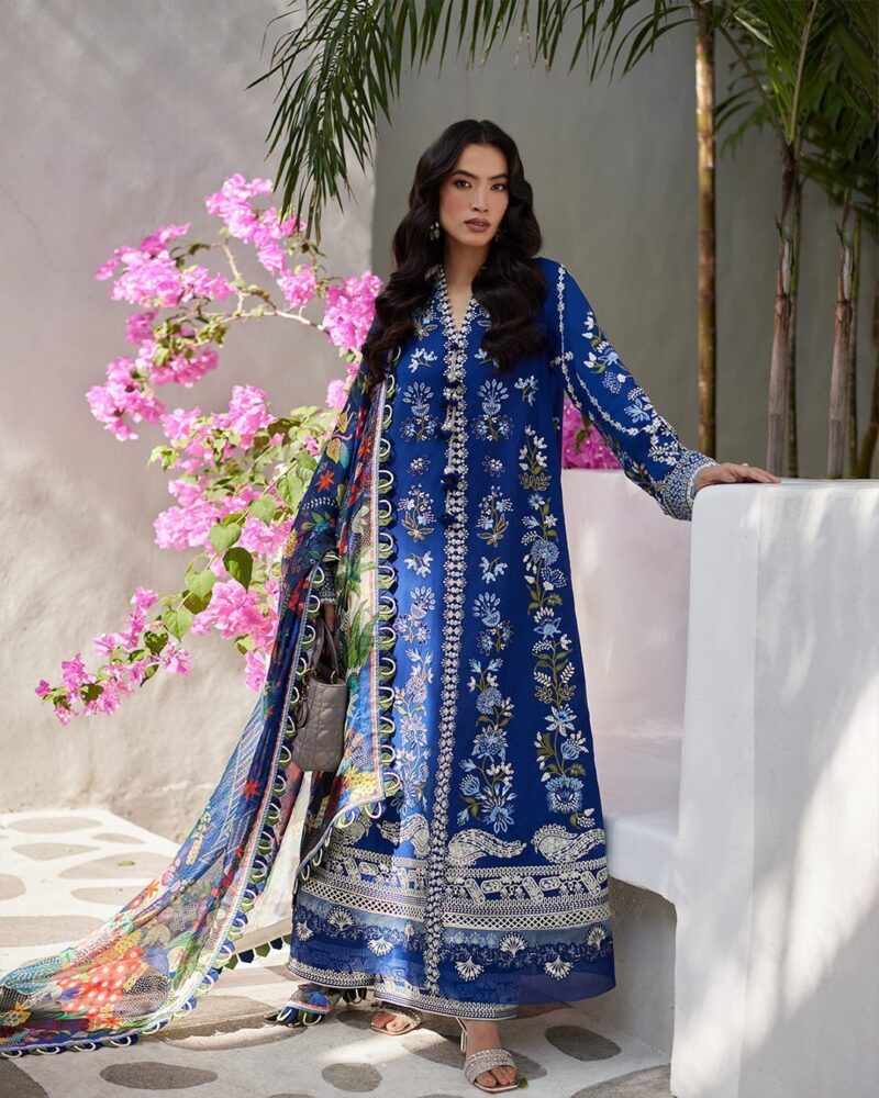 Faiza Saqlain Veira Embroidered Lawn 3pc Suit Collection 2024