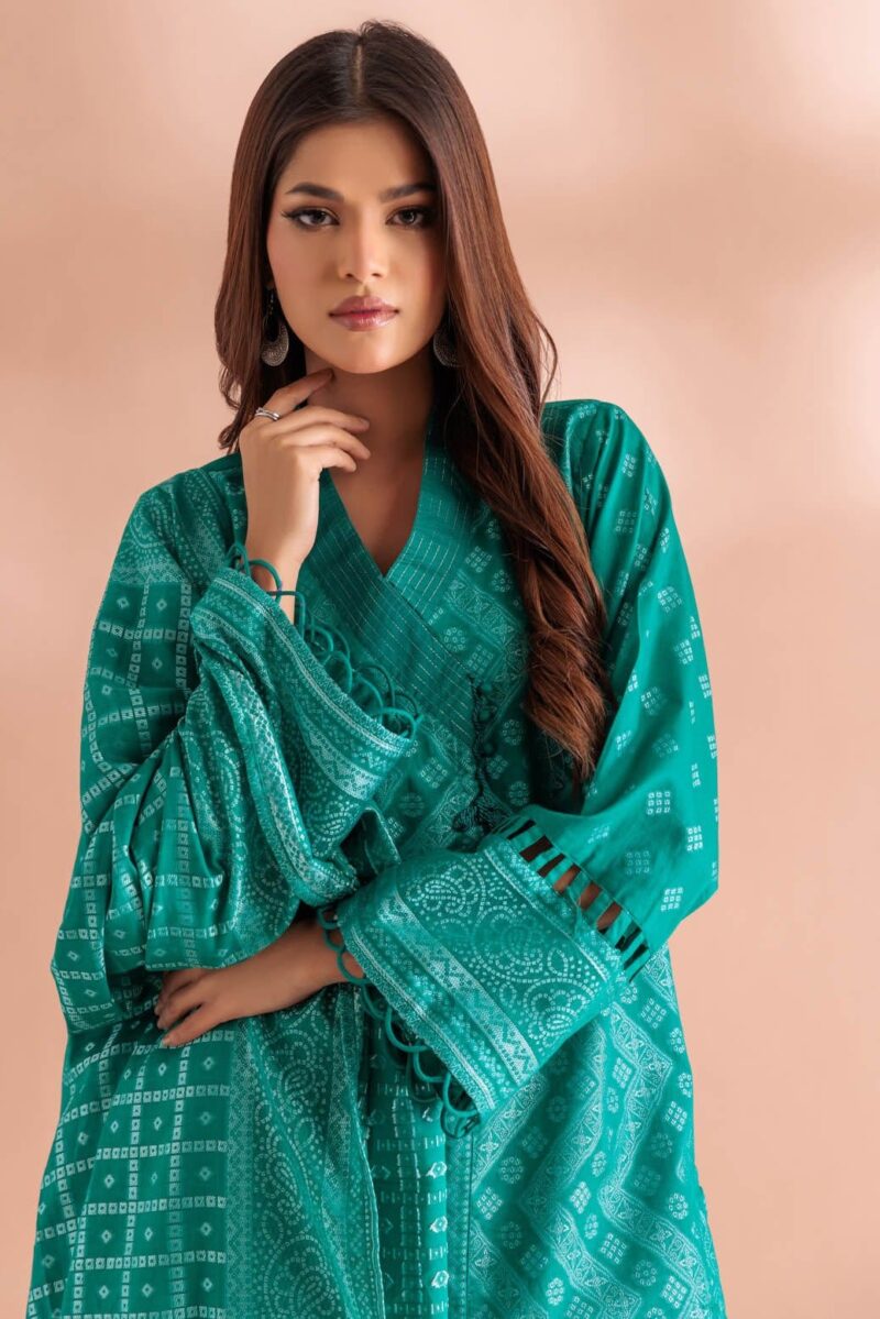 Bonanza Satrangi Green Jacquard 3 Piece Wj3233p01 Festive Pret 2024