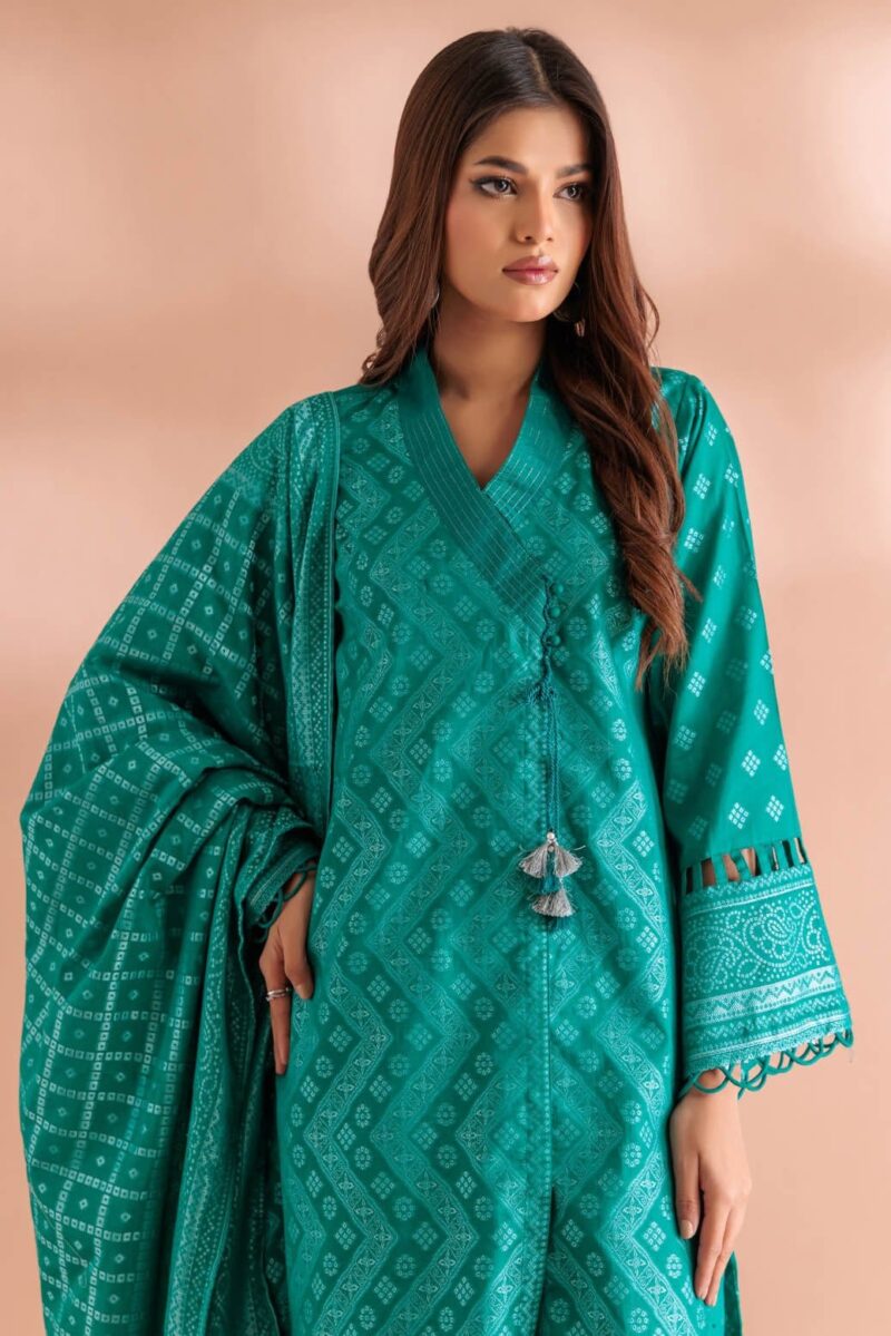 Bonanza Satrangi Green Jacquard 3 Piece Wj3233p01 Festive Pret 2024