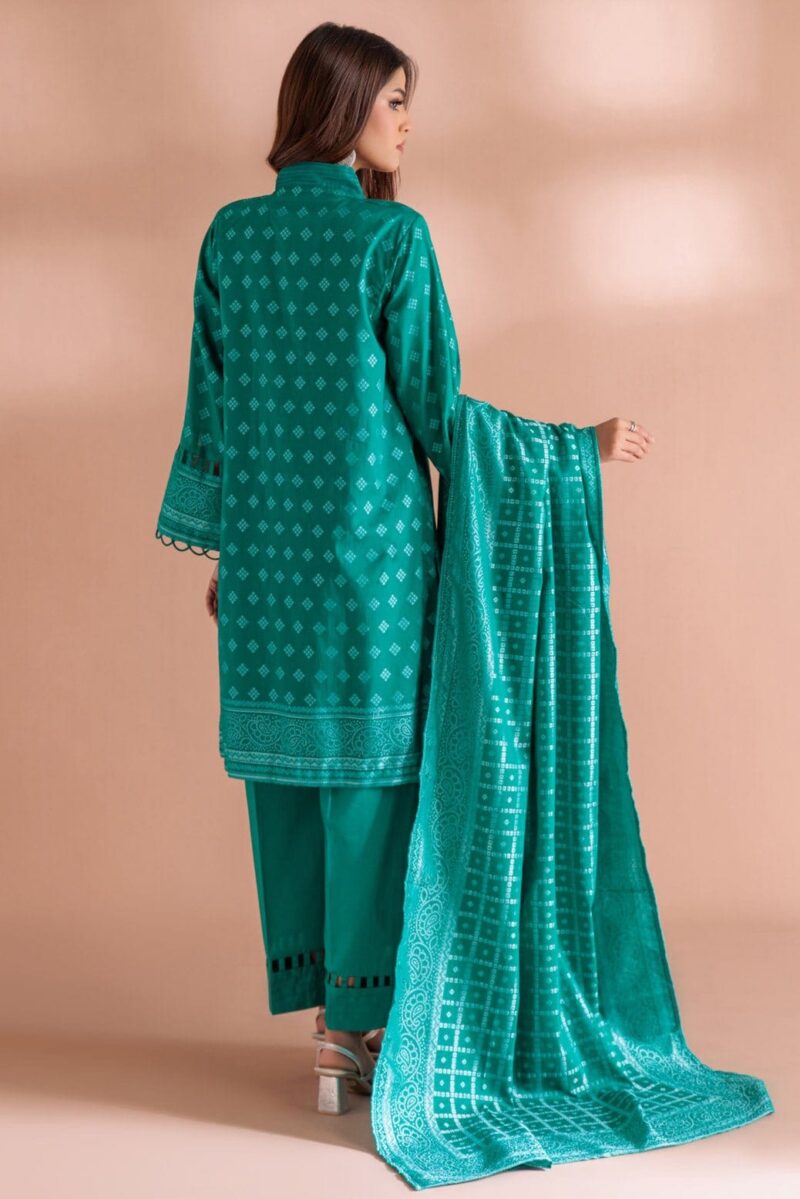 Bonanza Satrangi Green Jacquard 3 Piece Wj3233p01 Festive Pret 2024