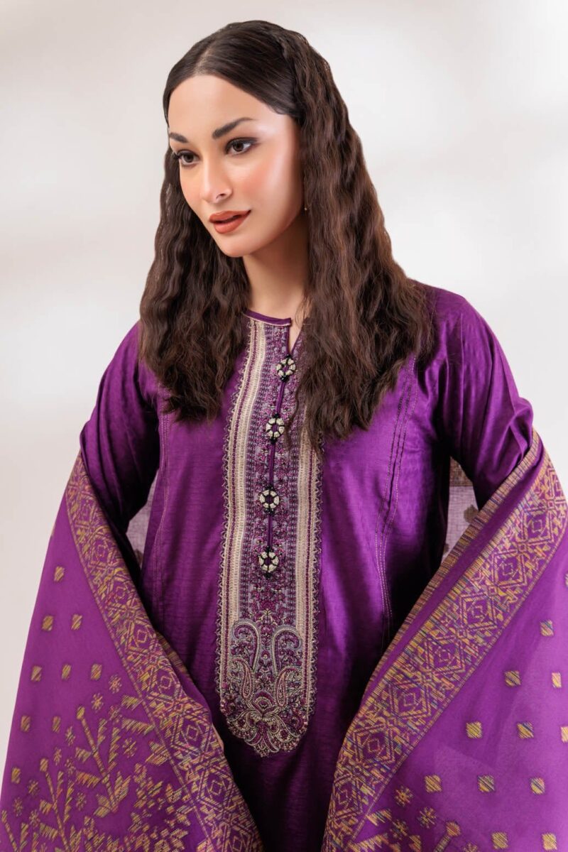 Bonanza Satrangi Purple Jacquard 3 Piece Ws2233p06 Summer Collection 24