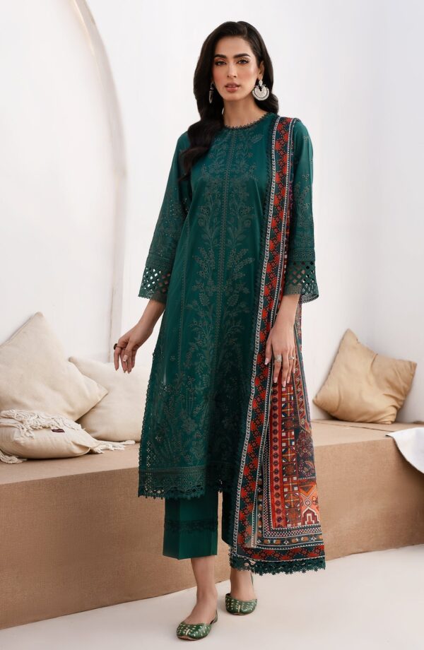 Zarif Zl-01 Maple Eid Embroidered Lawn 3pc Suit Collection 2024