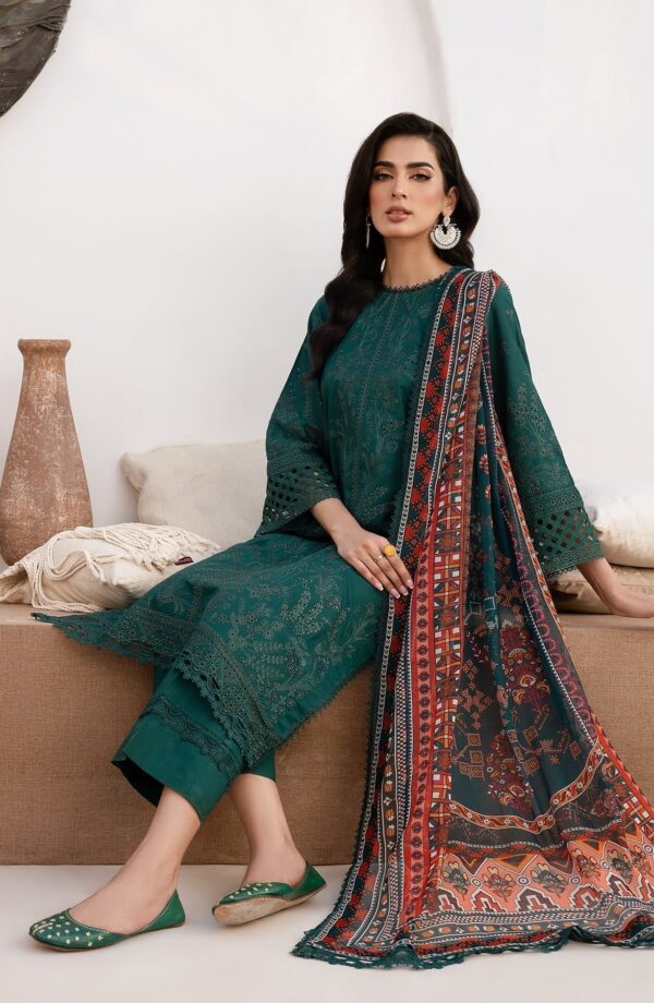 Zarif Zl-01 Maple Eid Embroidered Lawn 3pc Suit Collection 2024