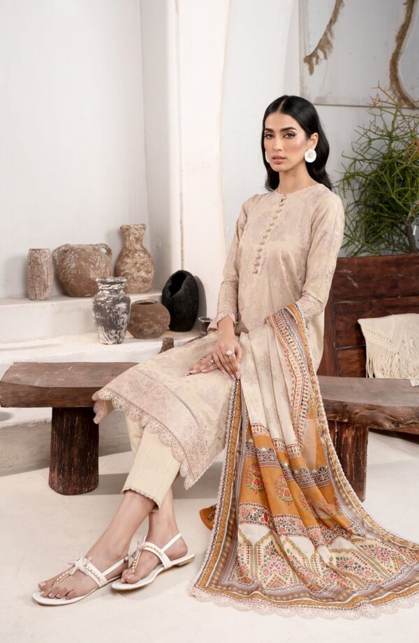 Zarif Zl-08 Divah Eid Embroidered Lawn 3pc Suit Collection 2024