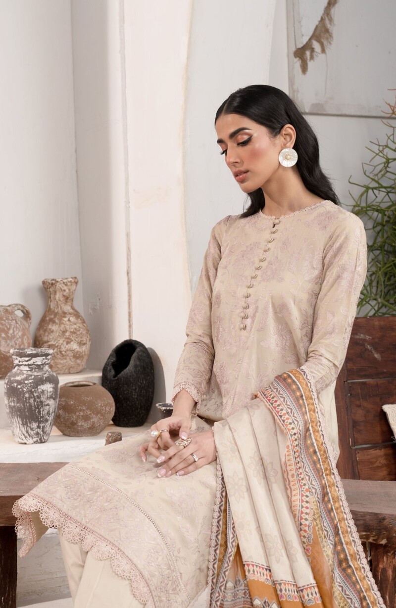 product Zarif Zl-08 Divah Eid Embroidered Lawn 3pc Suit Collection 2024